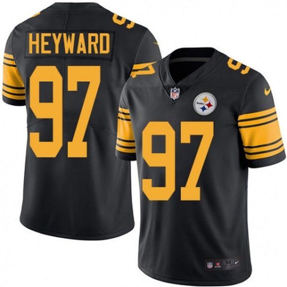 Men Pittsburgh Steelers #97 Cameron Heyward Nike Black Limited Rush NFL Jersey->pittsburgh steelers->NFL Jersey